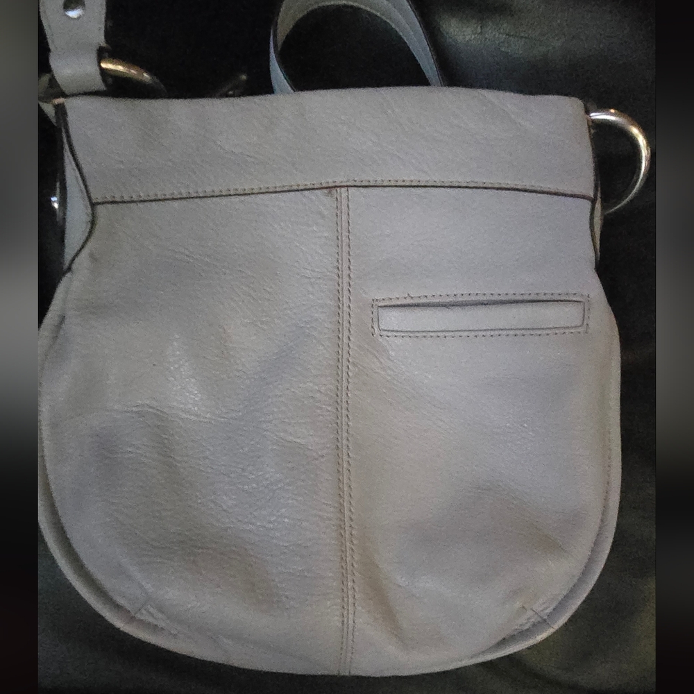 B. Makowsky Gray Shoulder Bag 12"×11" - Picture 3 of 9